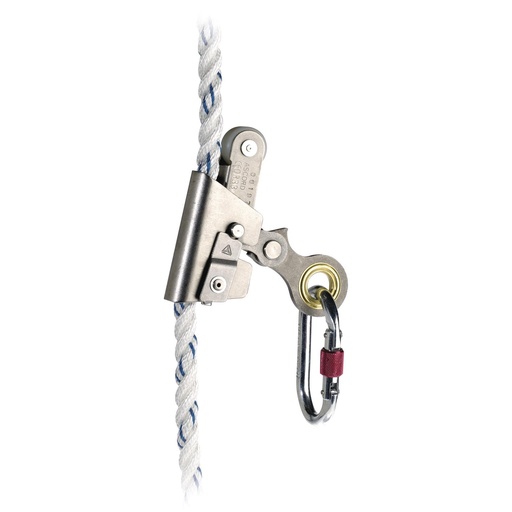 [AN065_] ASCORD SLIDING GUIDED FALL ARRESTER ON Ø 14 MM + 1 AM002 KARABINER